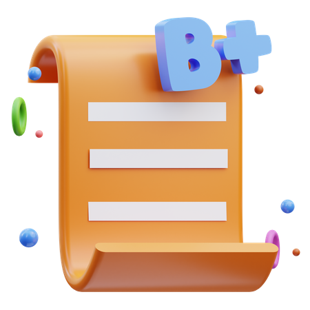 Note B+  3D Icon
