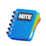 3d note book logo