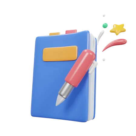 Notebook 3 D Icon School And Education 3D Icon