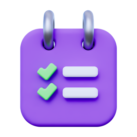 Note Checklist  3D Icon