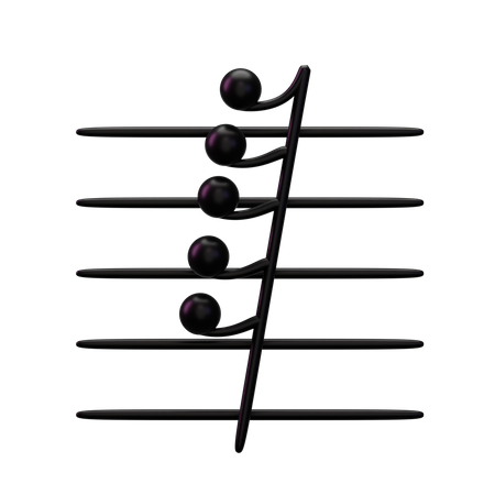 Note de musique or  3D Icon