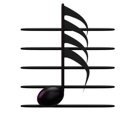 Note de musique or  3D Icon