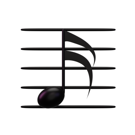 Note de musique or  3D Icon