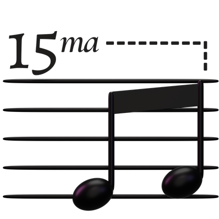 Note de musique or  3D Icon