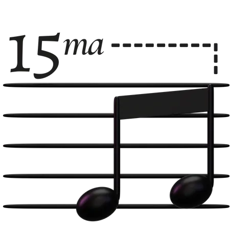 Note de musique or  3D Icon