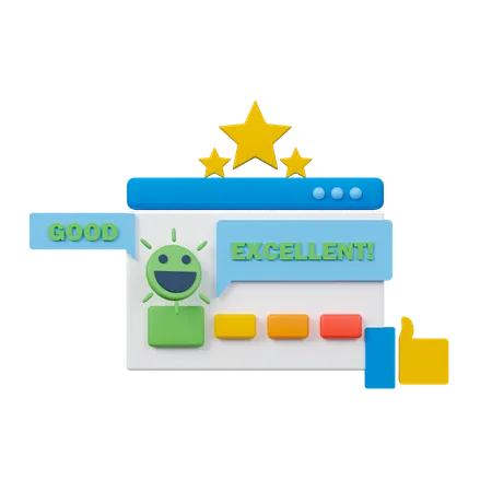 Taux de satisfaction  3D Icon