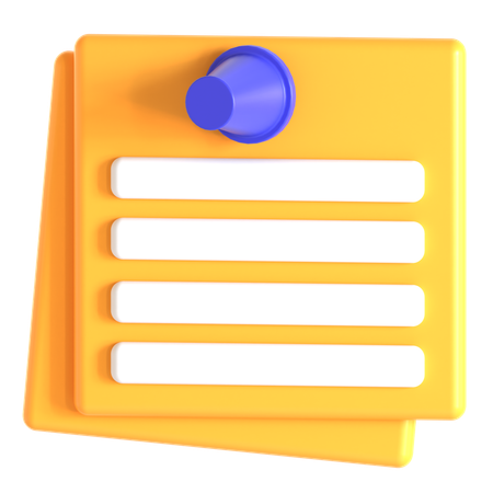 Note Draft  3D Icon