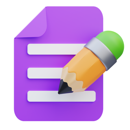 Note écrire  3D Icon