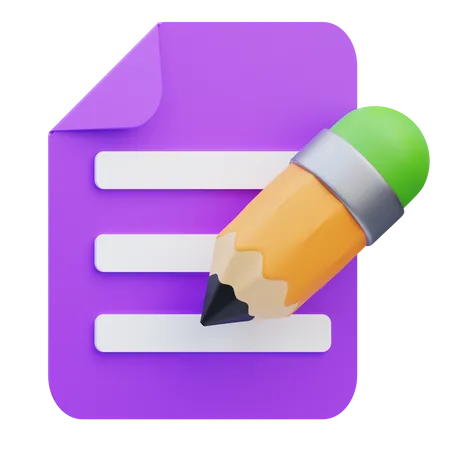 Note écrire  3D Icon