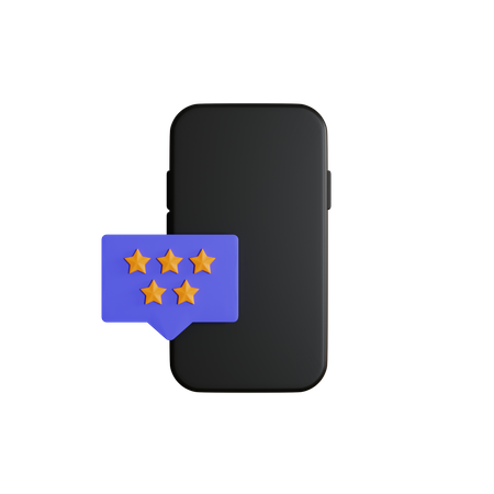 Note en ligne cinq étoiles  3D Icon