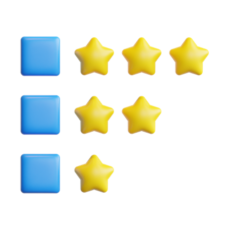 Étoiles de notation  3D Icon