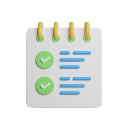 Note List  3D Icon