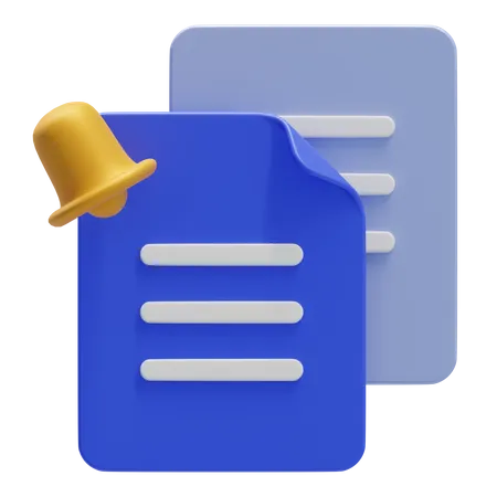 Note Notification  3D Icon