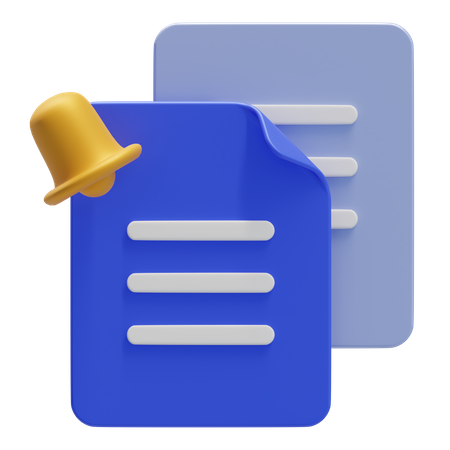 Note Notification  3D Icon