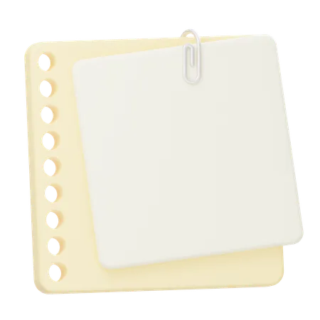 Note Paper  3D Icon