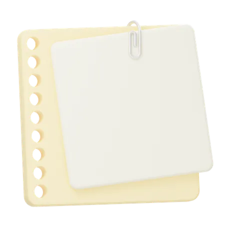 Note Paper  3D Icon