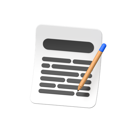 Note Paper  3D Icon