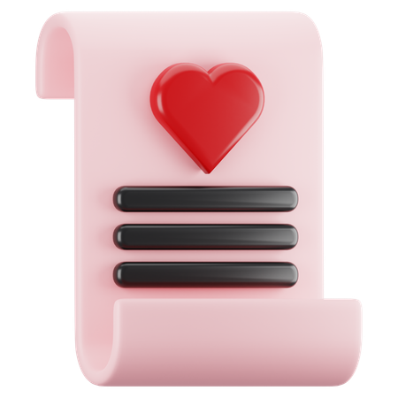 Note romantique  3D Icon