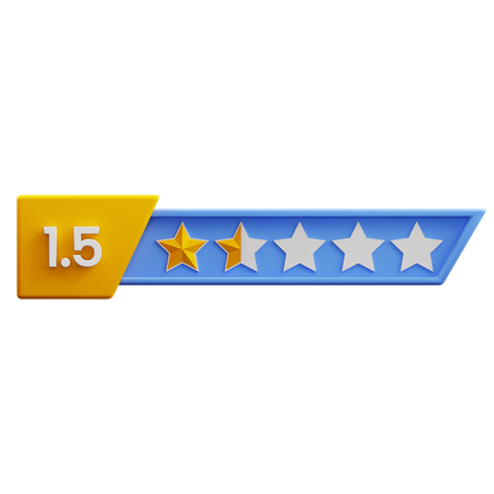 Un point cinq étoiles  3D Icon