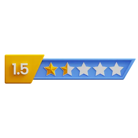 Un point cinq étoiles  3D Icon