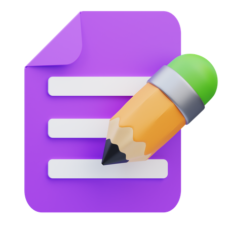 Note Write  3D Icon