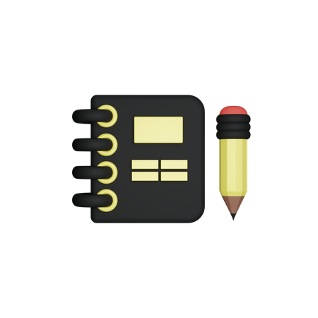 공책  3D Icon