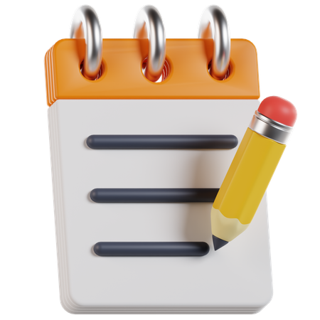 ノート  3D Icon