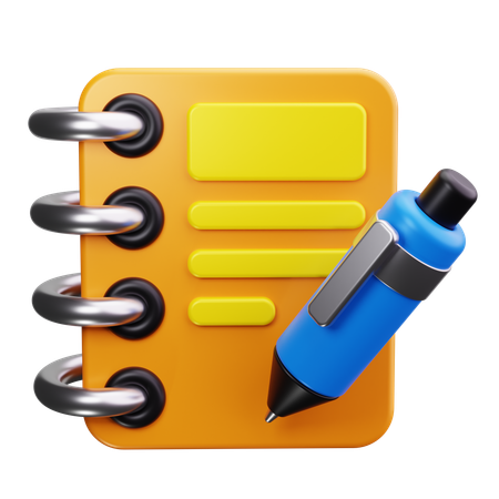 Notebook  3D Icon