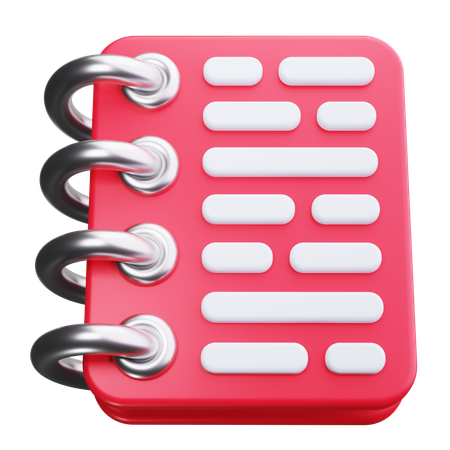 Notebook  3D Icon