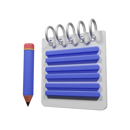 Notebook  3D Illustration