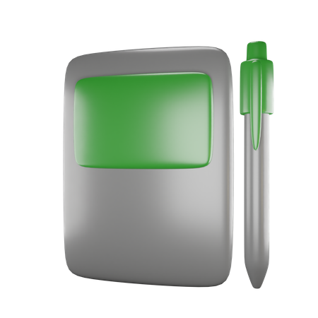 Notebook And Pen 3D Icon