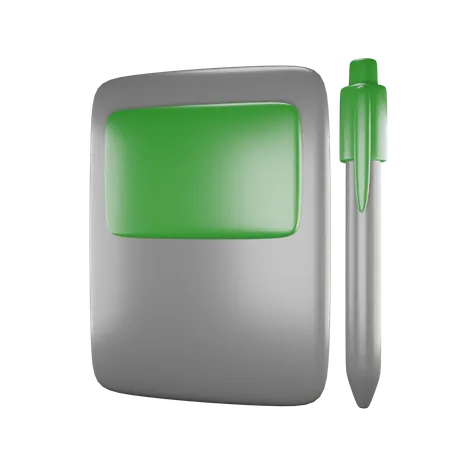 Notebook And Pen 3D Icon
