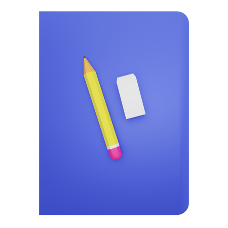 Notebook And Pencil  3D Icon