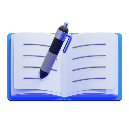 Notebook Opened  3D Icon