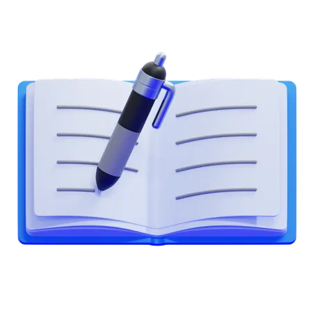 Notebook Opened  3D Icon