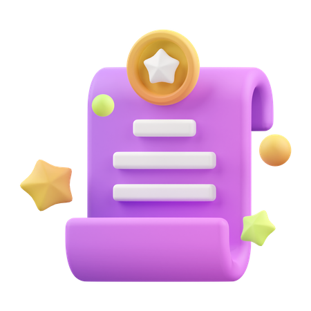 Zeugnis  3D Icon