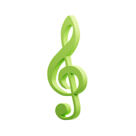Notenschlüssel  3D Icon
