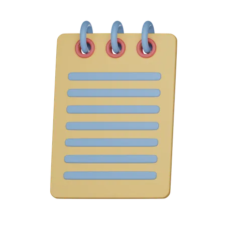 Notepad  3D Icon