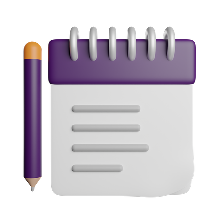 Notepad  3D Icon