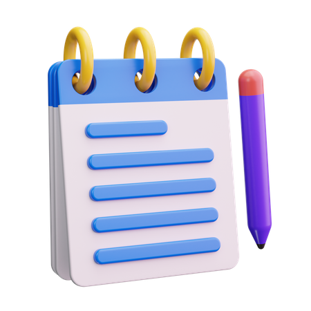 Notepad  3D Icon