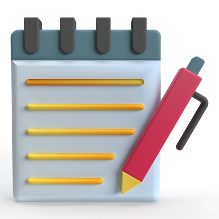 Notepad  3D Icon