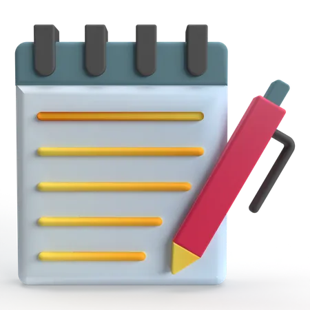 Notepad  3D Icon