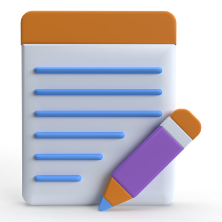 Notepad  3D Icon