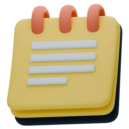 Notepad  3D Icon