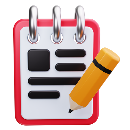 Notepad  3D Icon