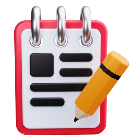 Notepad  3D Icon