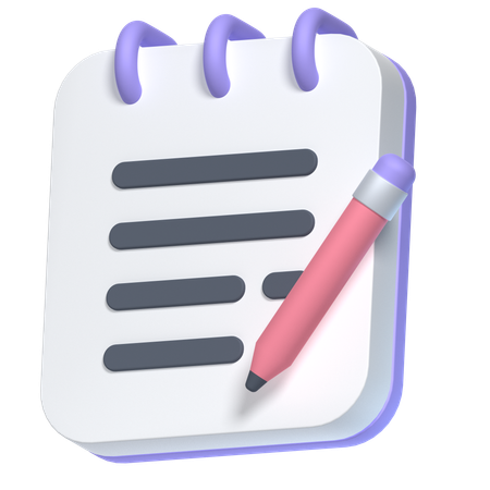 Notepad  3D Icon