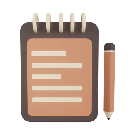 Notepad  3D Illustration