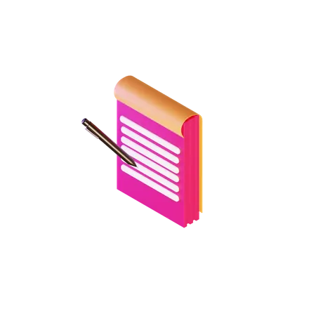 Notepad  3D Illustration