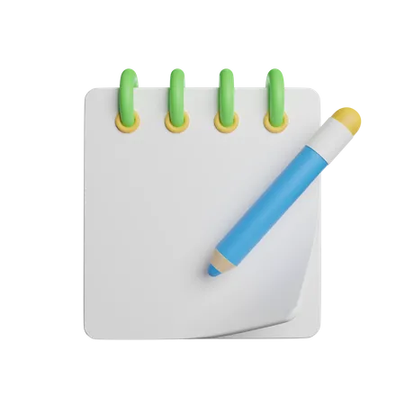 Blank Notepad Reminder 3D Icon